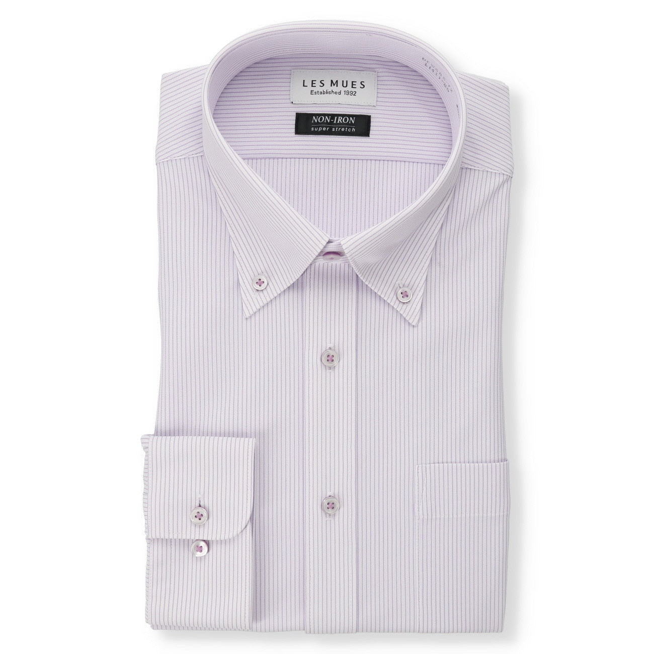 Non-iron Super Stretch Button-down Shirt - Lavender_01