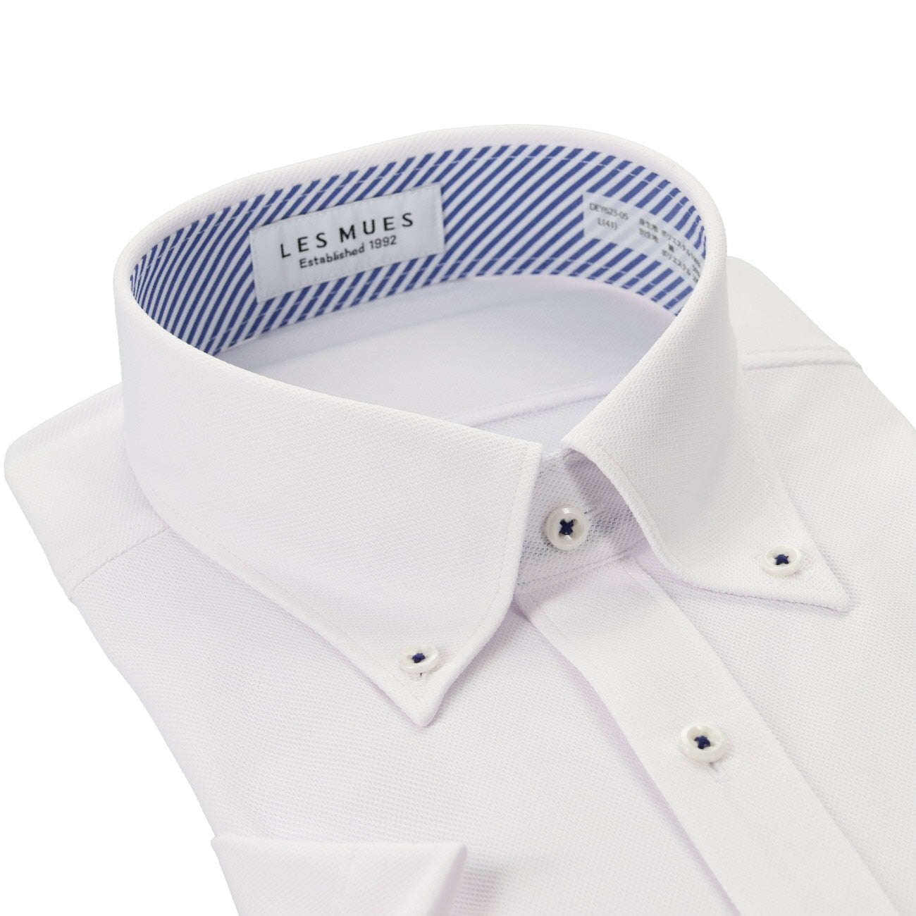 Japanese Fabric Aircool Non-iron Button-down Short Sleeve Shirt - White_03