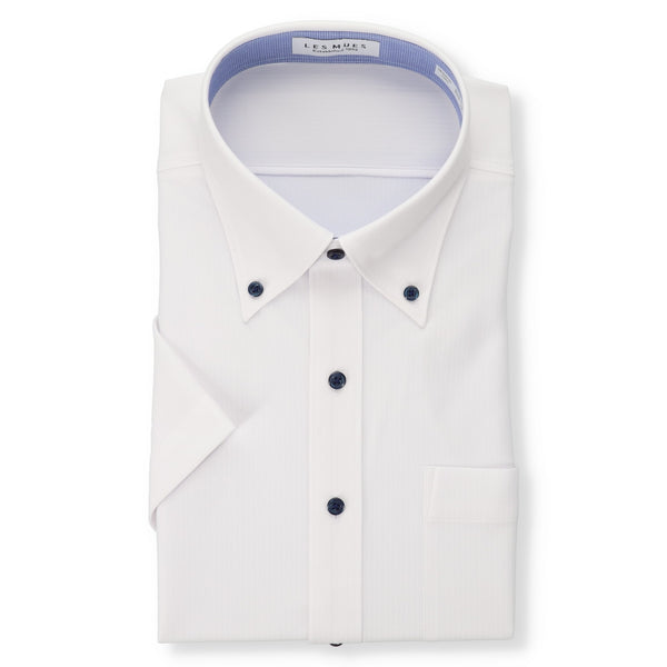 シャツ IONSEOUL Basic Air Crop Short Sleeve Shirt JP5D0007 Japanese Fabric Aircool Non-iron Button-down Short Sleeve