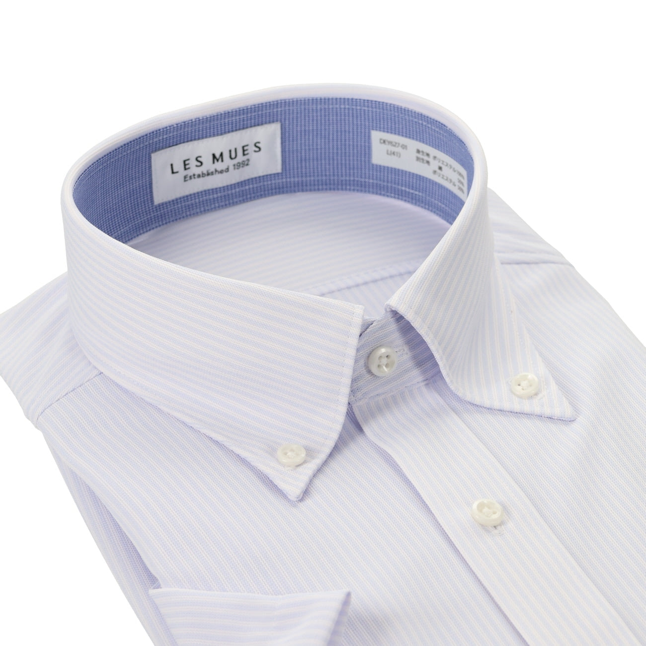Japanese Fabric Aircool Non-iron Button-down Short Sleeve Shirt - Blue_03