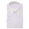 Japanese Fabric Aircool Non-iron Button-down Short Sleeve Shirt - Lavender_01