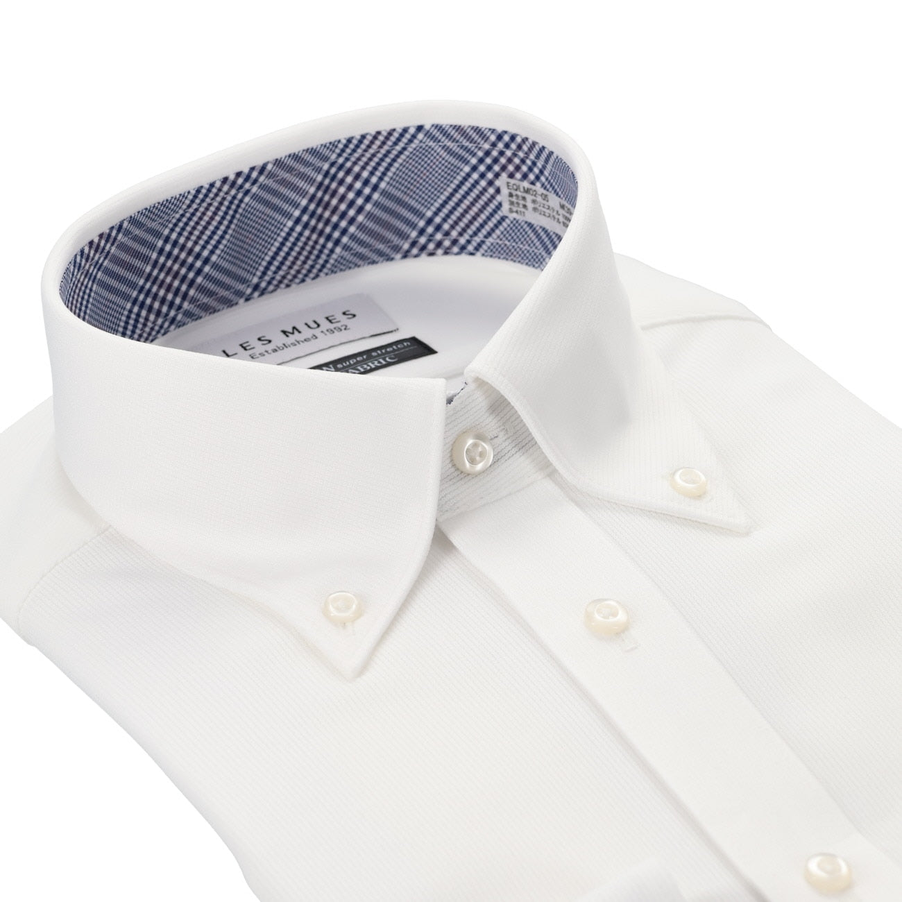 Japanese Fabric Non-iron Super Stretch Button-down Shirt - White_03