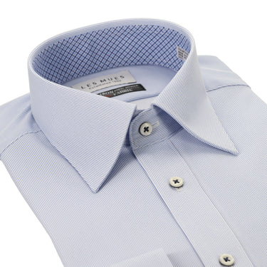 Japanese Fabric Non-iron Point Collar Shirt - Blue_03