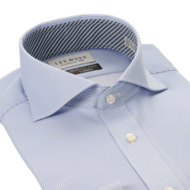 Japanese Fabric Non-iron Cutaway Stripe Shirt - Blue_03