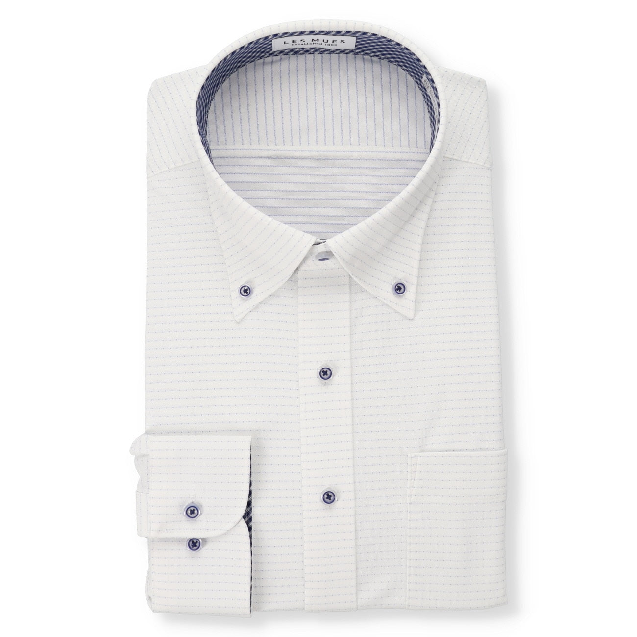 Japanese Fabric Aircool Non-iron Super Stretch Button-down Shirt - Blue_01