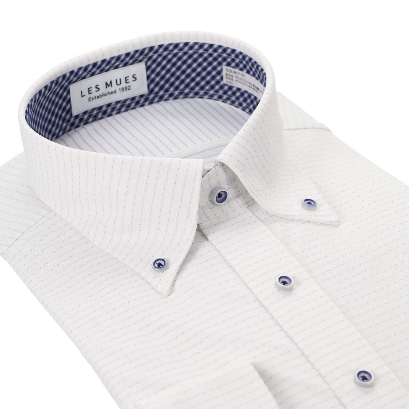 Japanese Fabric Aircool Non-iron Super Stretch Button-down Shirt - Blue_03