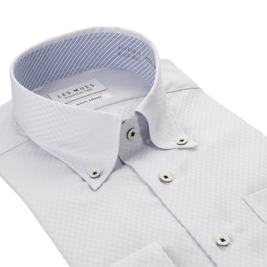 Non-iron Cotton Button-down Collar Shirt - Blue_03