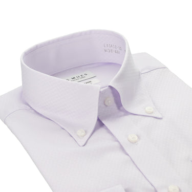 Non-iron Cotton Button-down Collar Shirt - Lavender_03