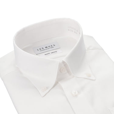 Non-iron Cotton Button-down Collar Shirt - White_03