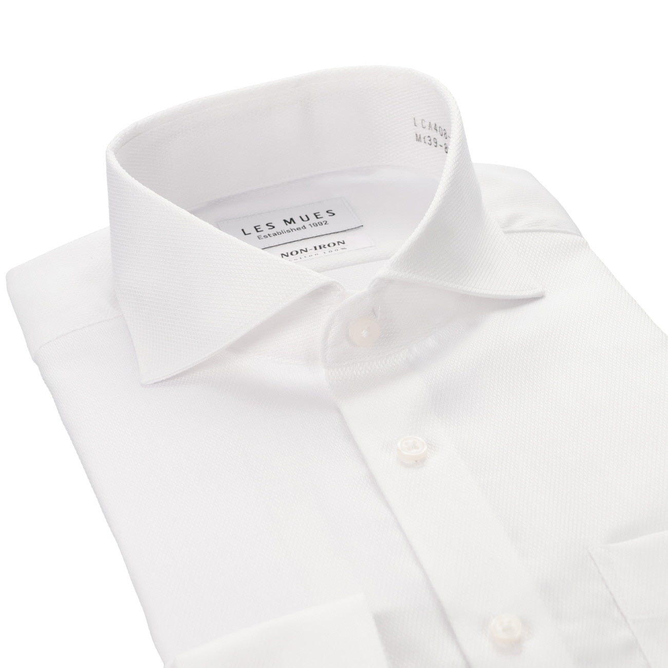 Non-iron Cotton Cutaway Shirt - White -03