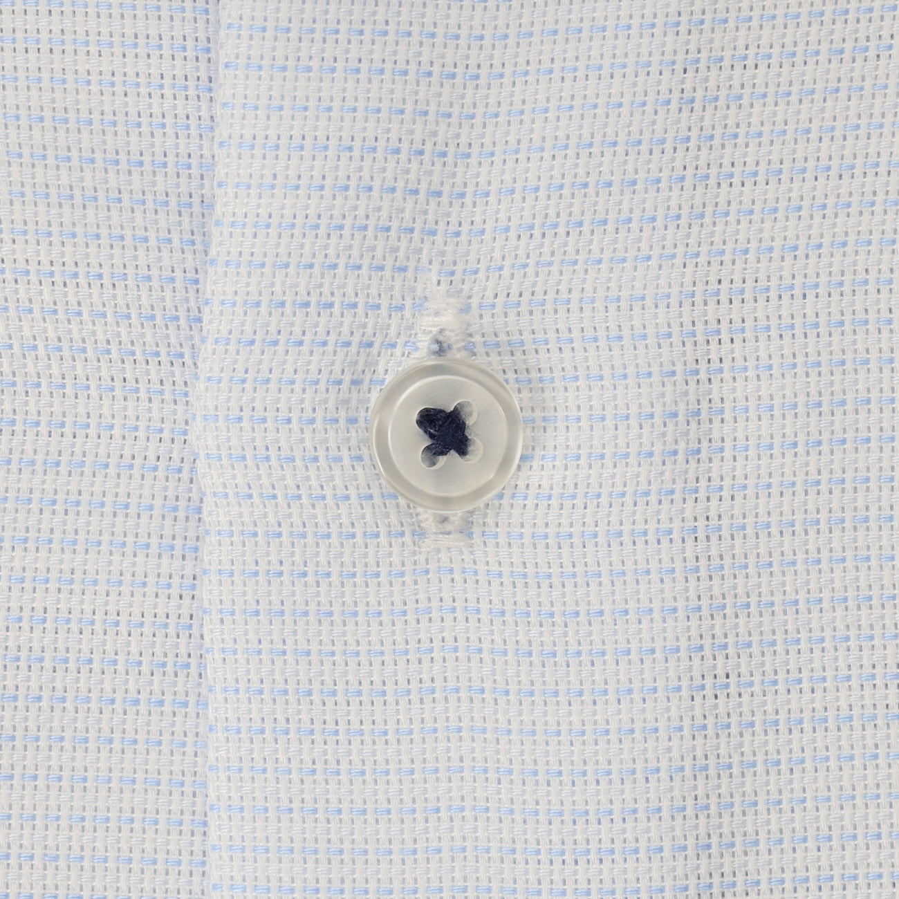 Non-iron Cotton Button-down Shirt - Blue -02