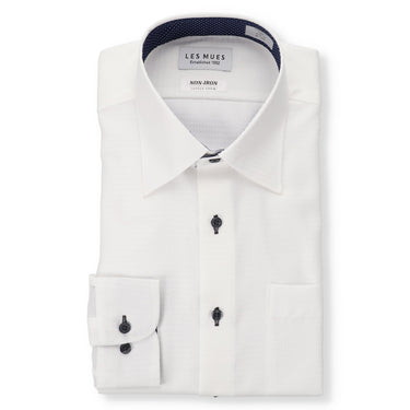 Non-iron Cotton Point Collar Shirt - White_01