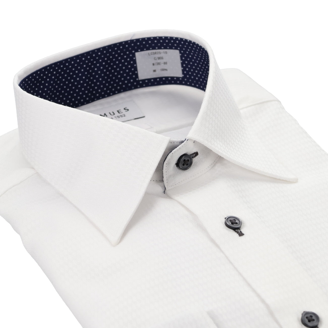 Non-iron Cotton Point Collar Shirt - White_03