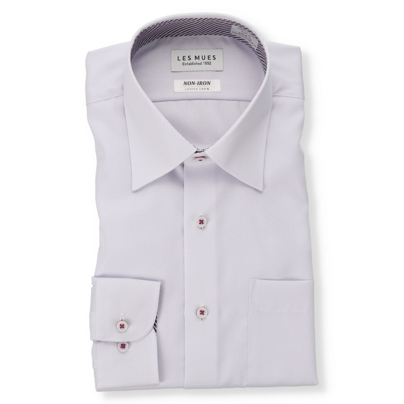 Non-iron Cotton Point Collar Shirt - Lavender