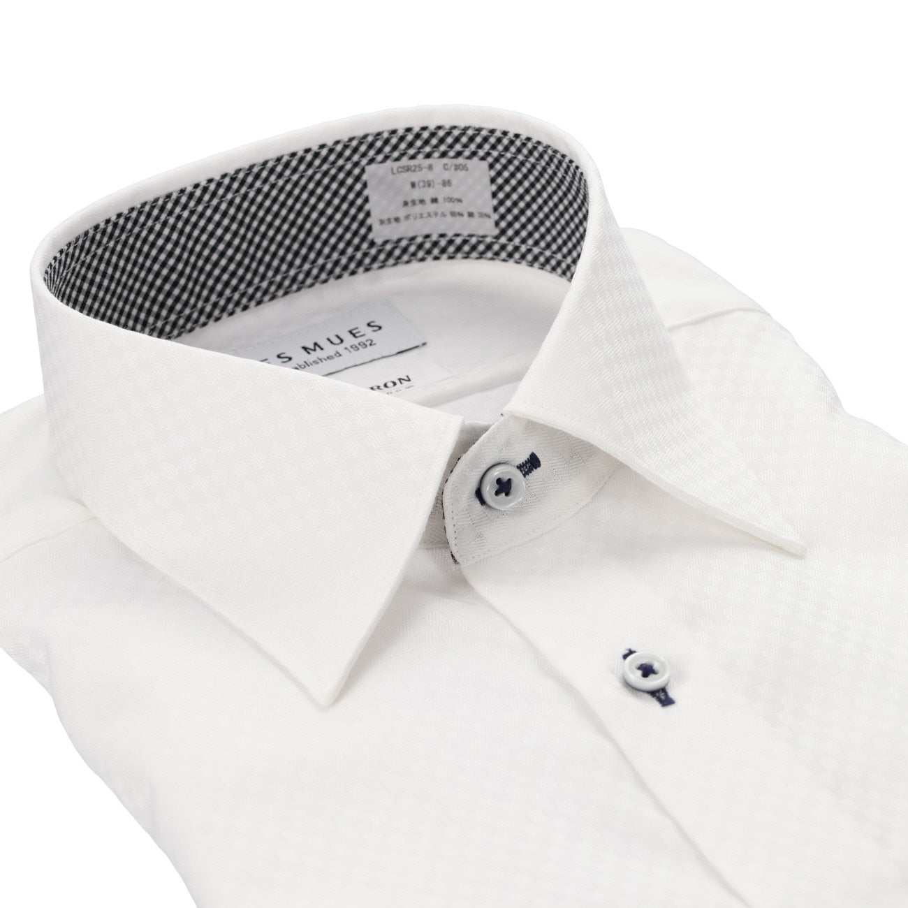 Non-iron Cotton Point Collar Shirt - White_03