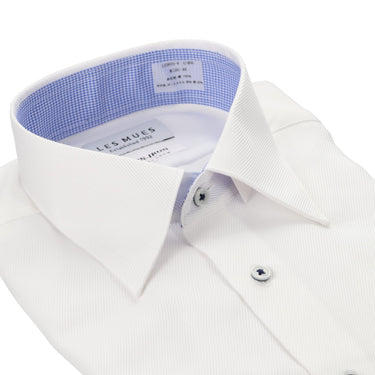 Non-iron Cotton Point Collar Shirt - White_03