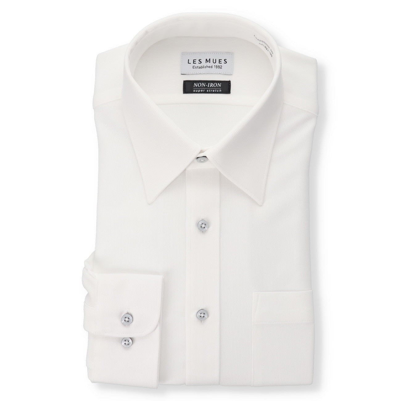 Non-iron Super Stretch Point Collar Shirt - White_01