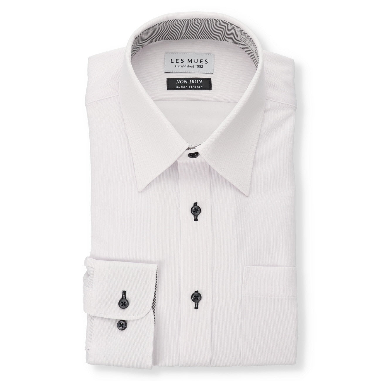 Non-iron Super Stretch Point Collar Shirt - White_01