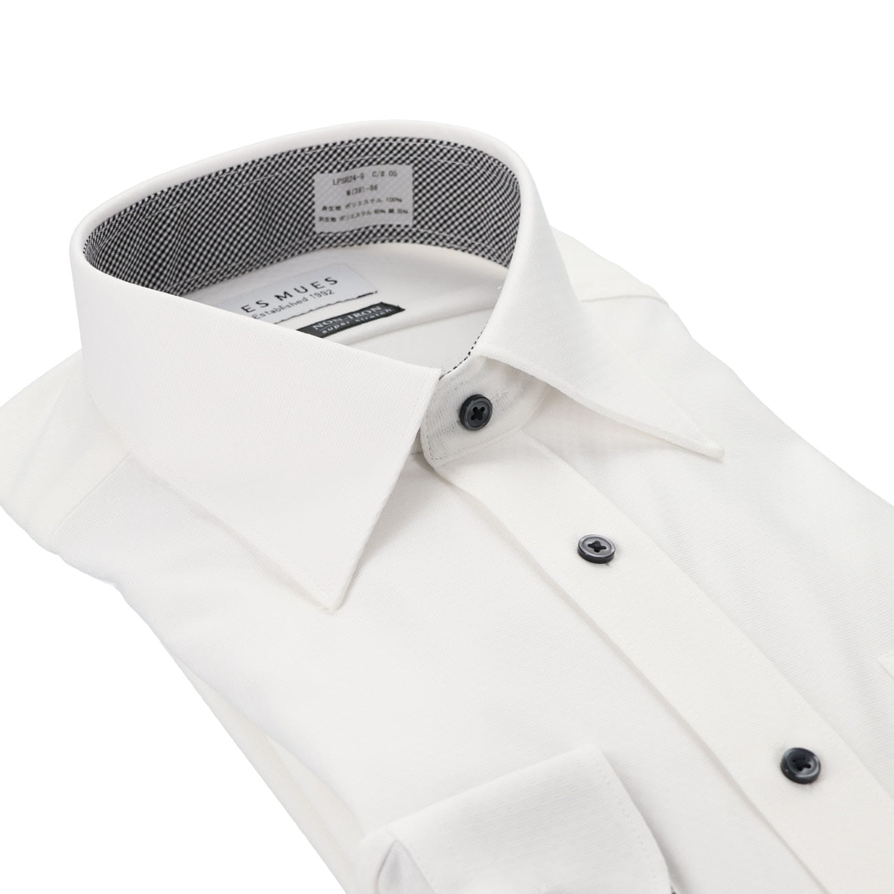 LES MUES Non-iron Super Stretch RENU Regular Collar Shirt - Regular fit