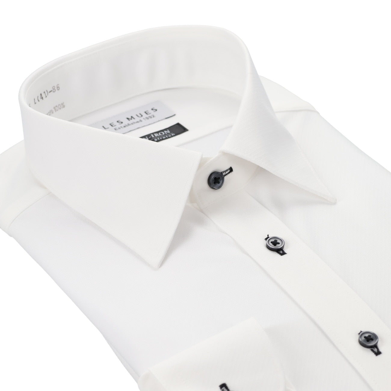 Non-iron Super Stretch Point Collar Shirt - White_03