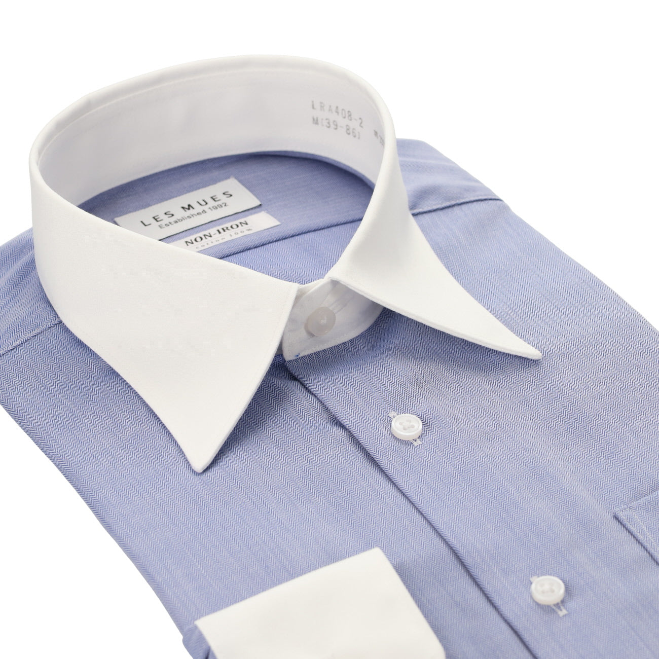 Non-iron Cotton Contrast Regular Collar Shirt_03