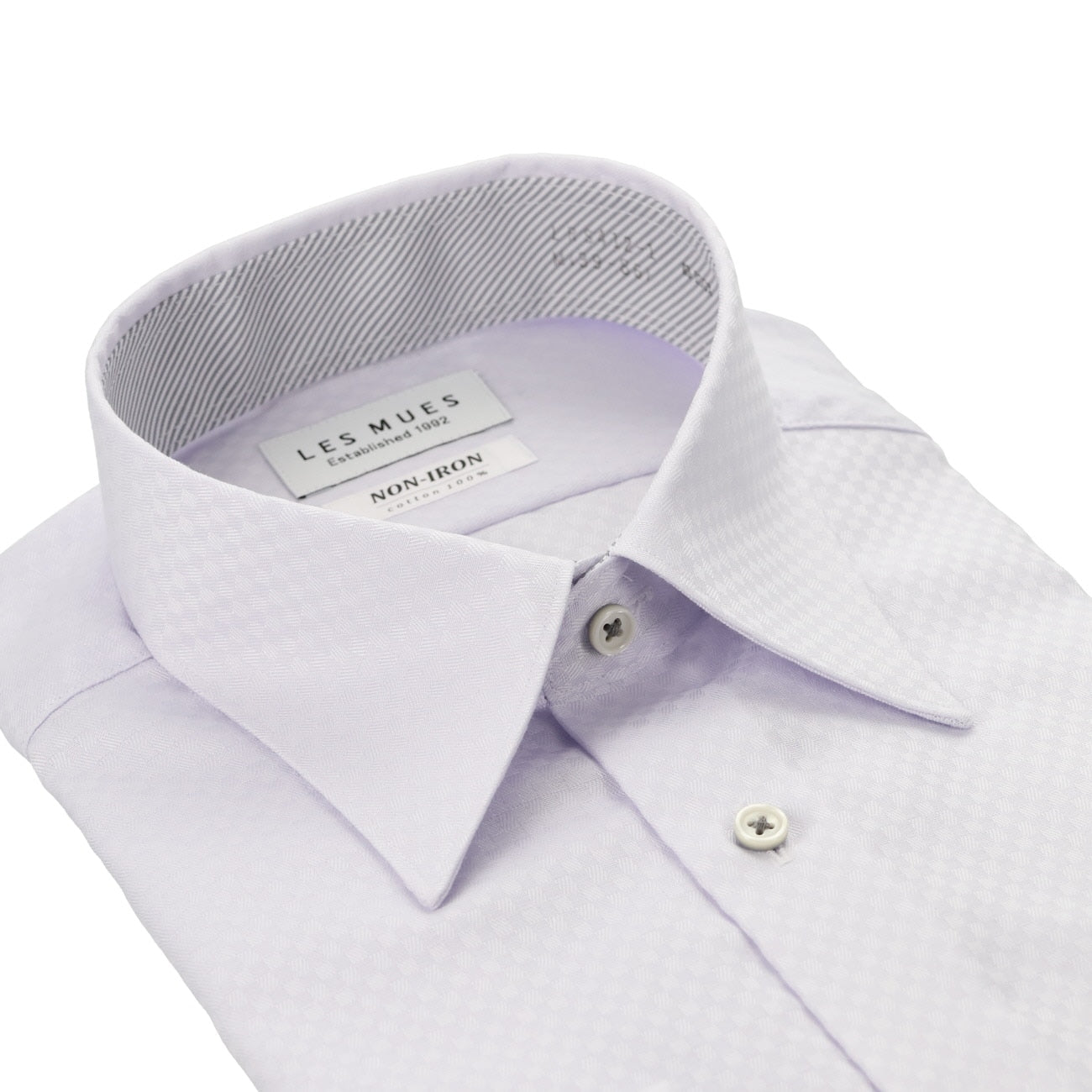 Non-iron Cotton Point Collar Shirt - Lavender_03