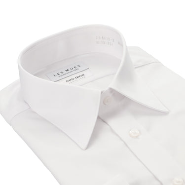 Non-iron Cotton Point Collar Shirt - White_03