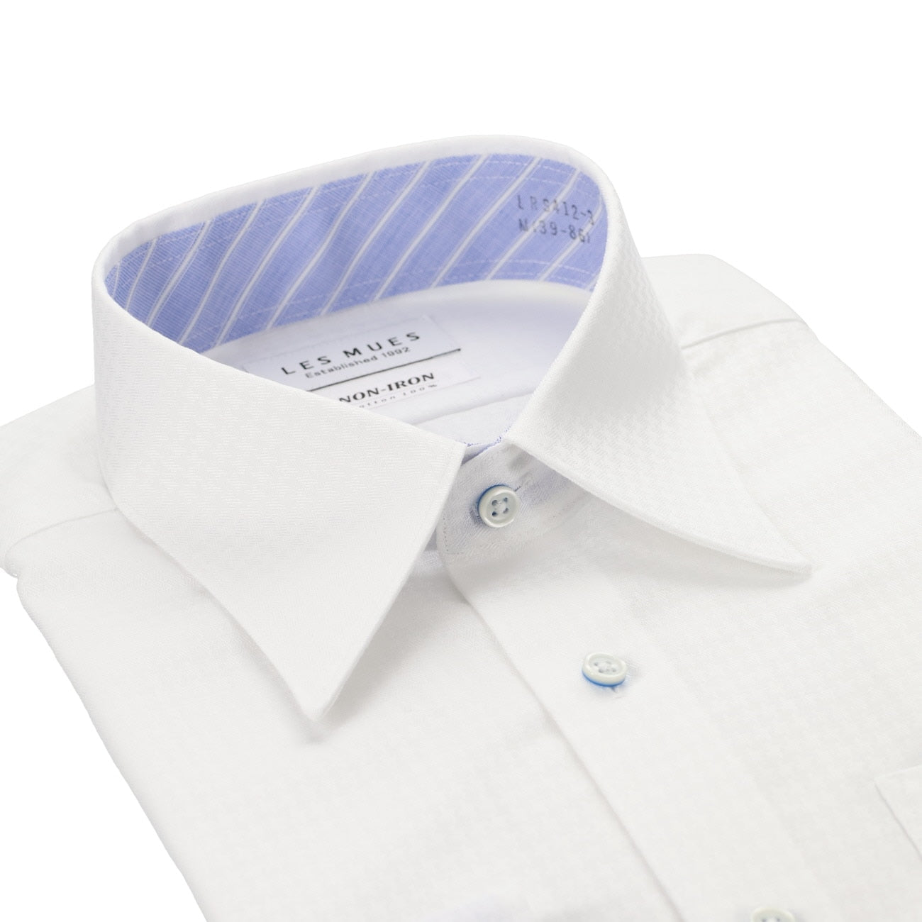 Non-iron Cotton Point Collar Shirt - White_03