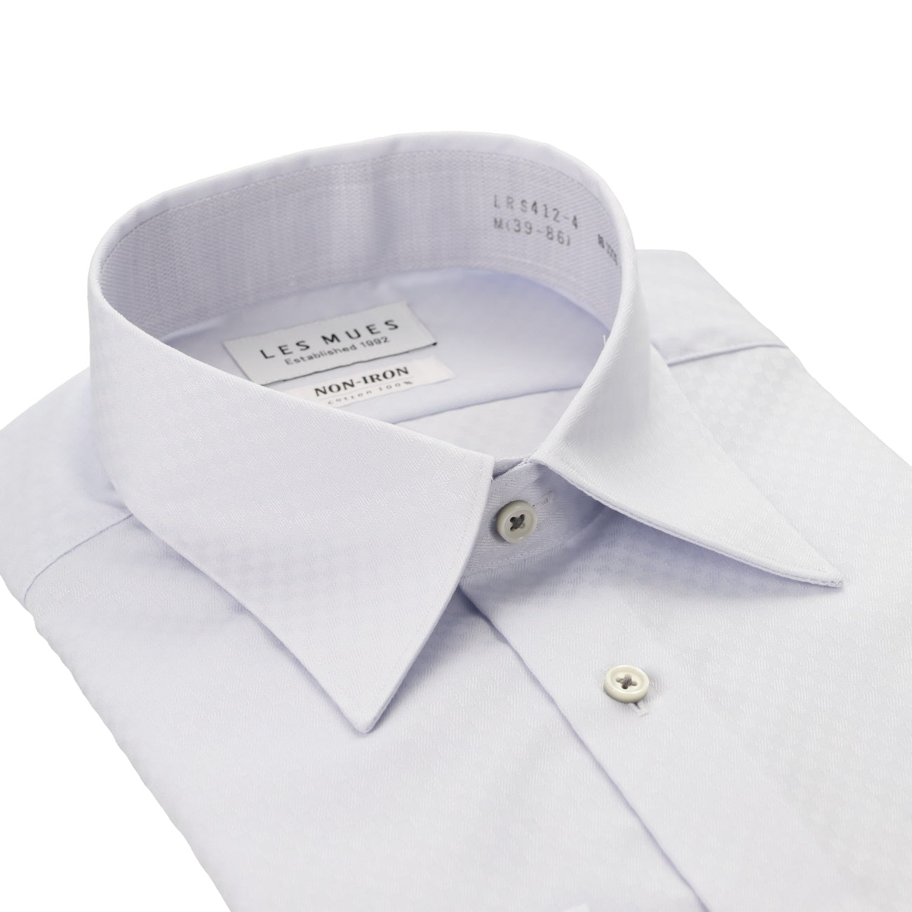 Non-iron Cotton Point Collar Shirt - Blue_03