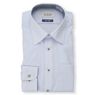 Non-iron Point Collar shirt - Blue_01