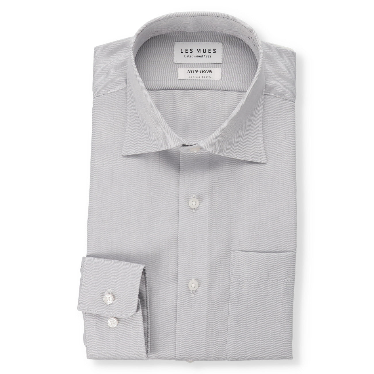 Non-iron Cotton Wide Collar Shirt_01