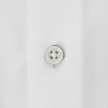 Non-iron Cotton Spread Collar Shirt - White_02