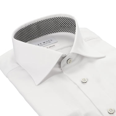 Non-iron Cotton Spread Collar Shirt - White_03