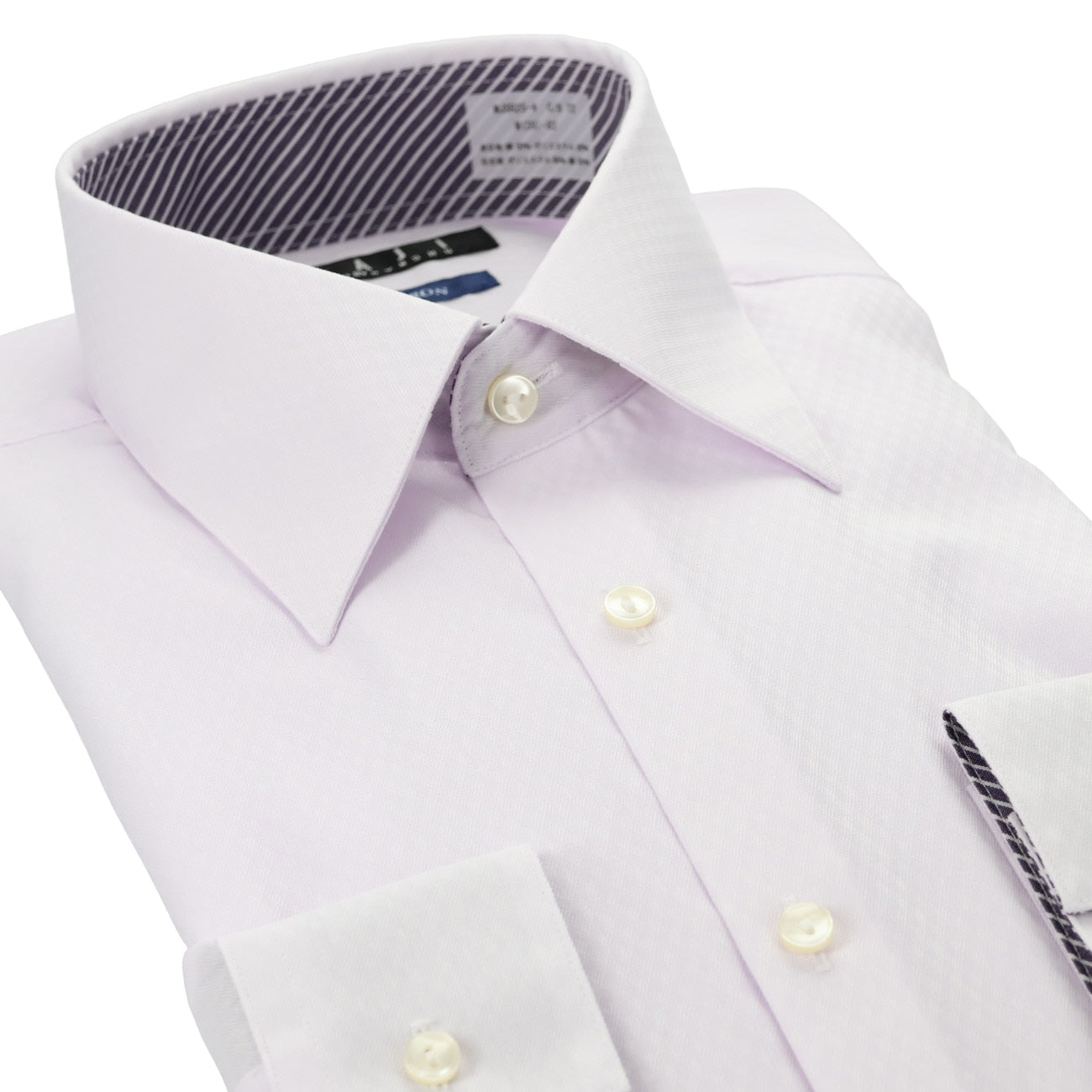 Non-iron Point Collar Slim Shirt - Lavender_03