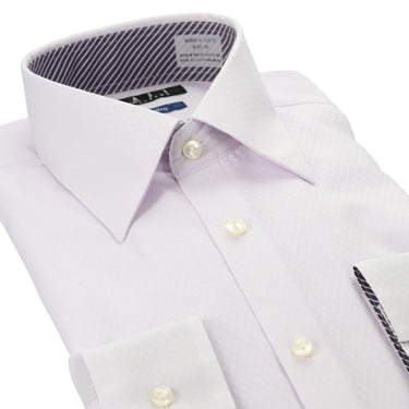 Non-iron Point Collar Slim Shirt - Lavender_03