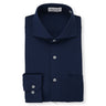 Japanese Fabric Aircool Non-iron Super Stretch Cutaway Shirt - Navy_01