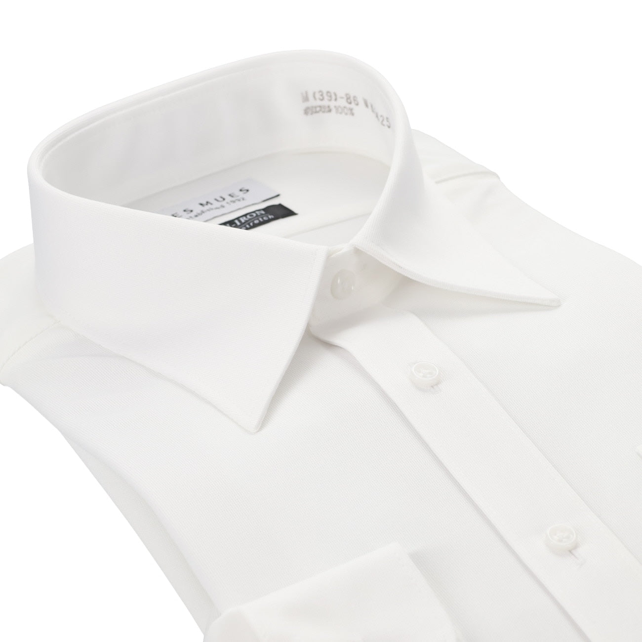 Non-iron Super Stretch Point Collar Shirt - White_03