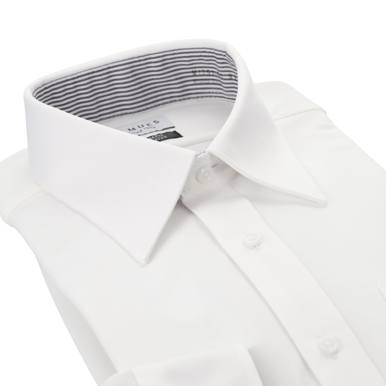 Non-iron Super Stretch Point Collar Shirt - White_03