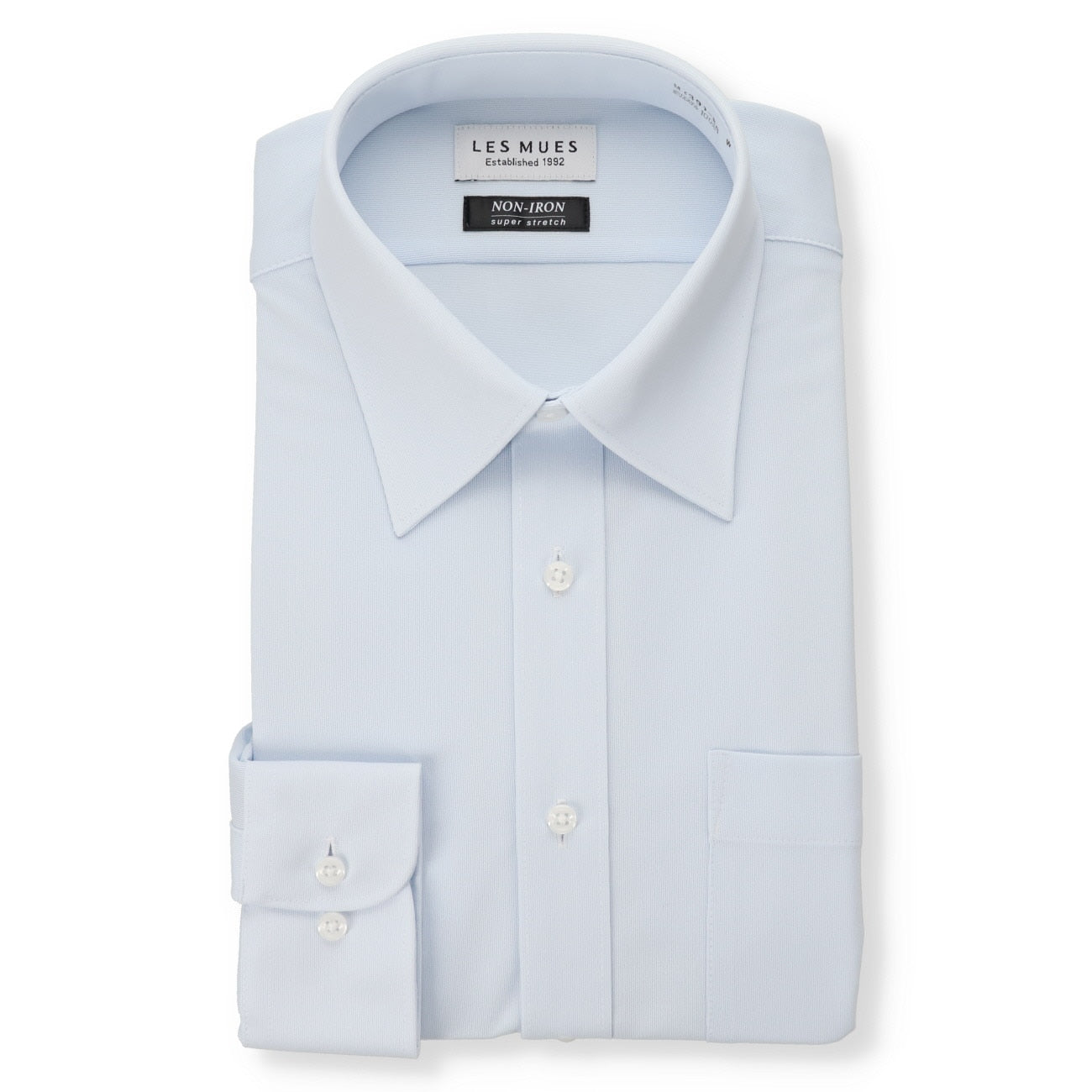 Non-iron Super Stretch Point Collar Shirt - Blue_01