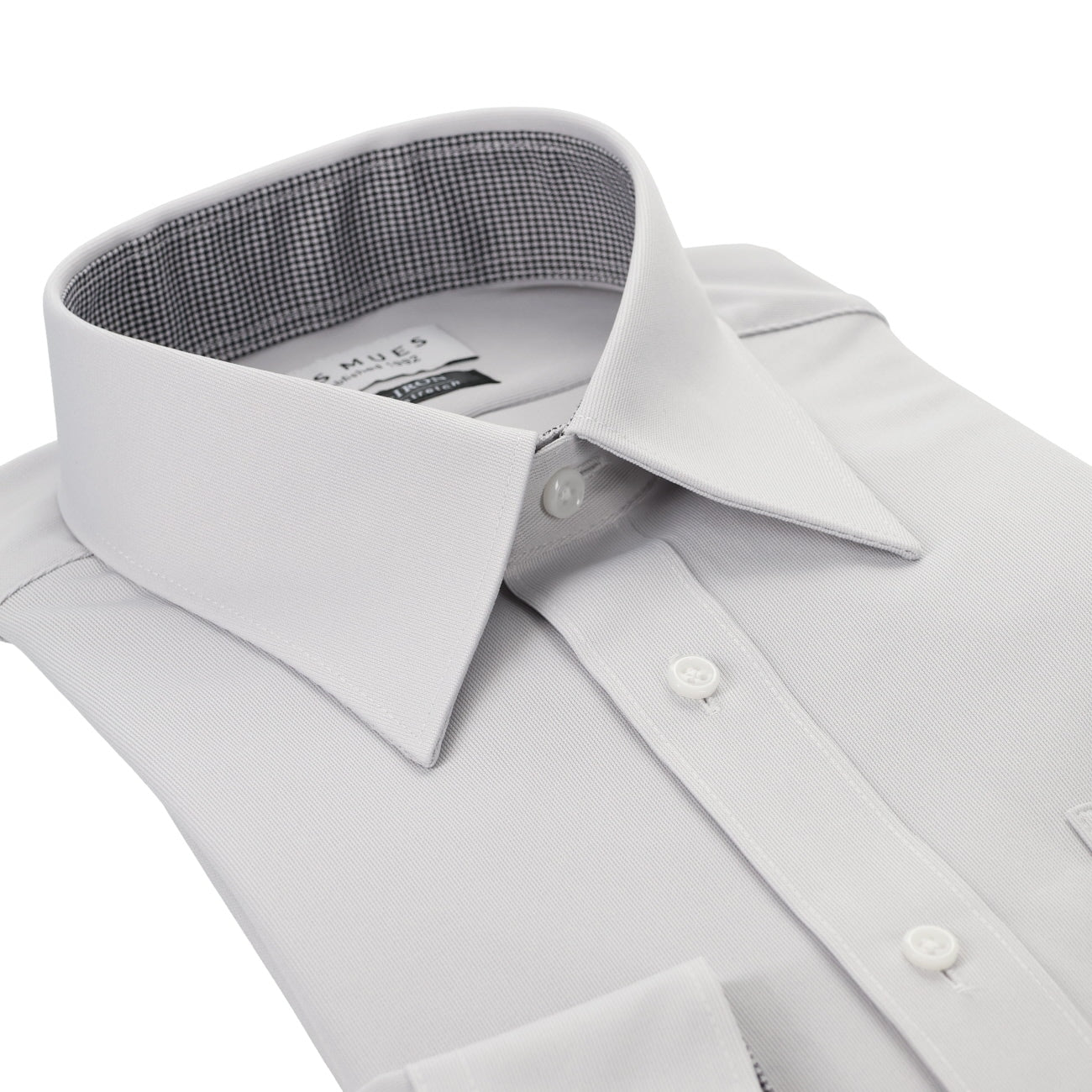 Non-iron Super Stretch Point Collar Shirt - Gray_03