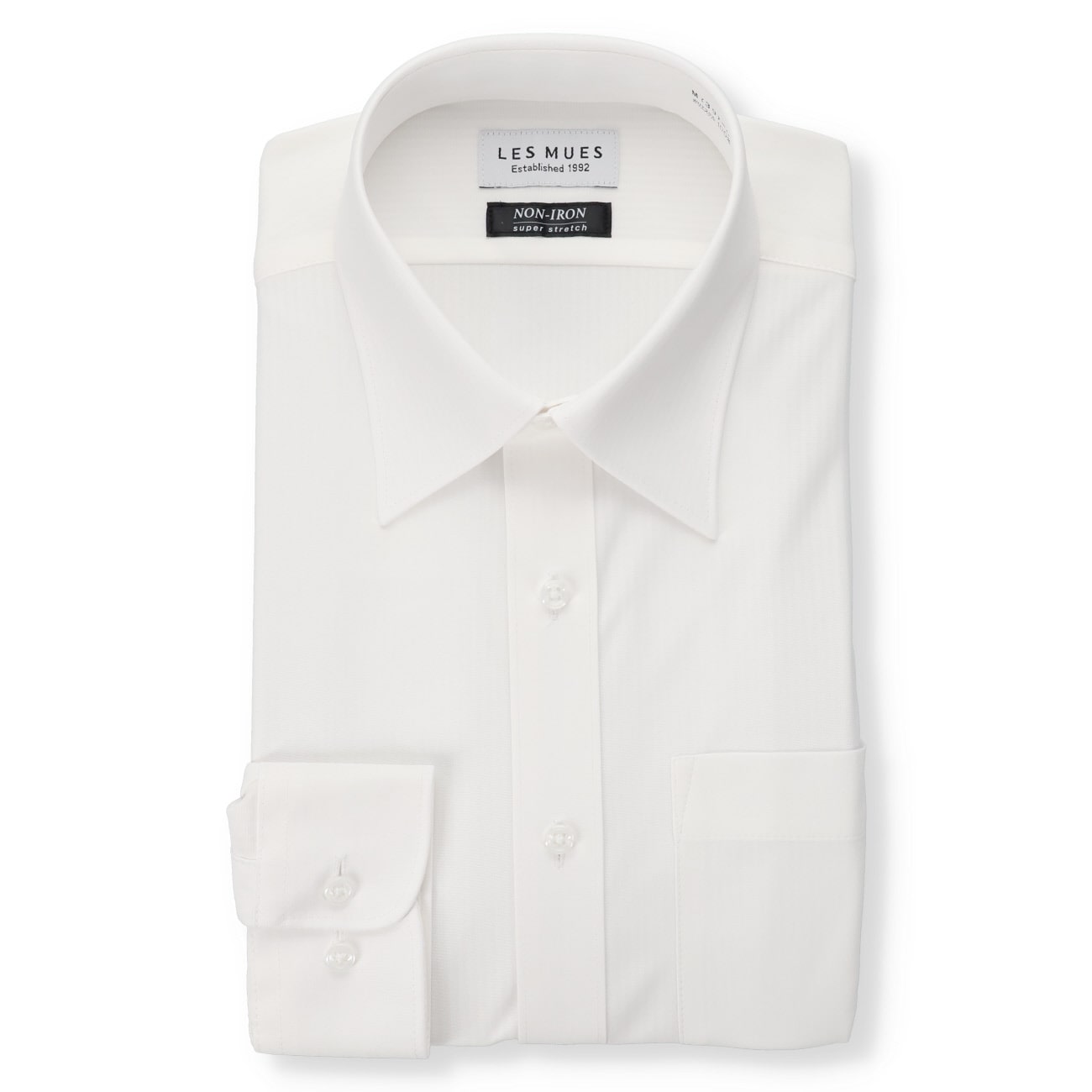 Non-iron Super Stretch Point Collar Shirt - White_01