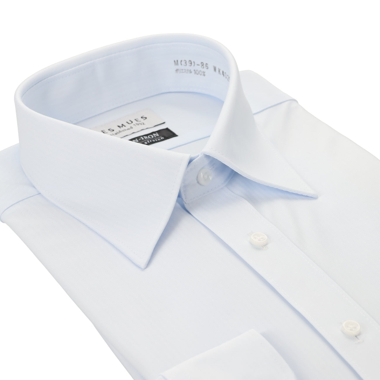 Non-iron Super Stretch Point Collar Shirt - Blue_03