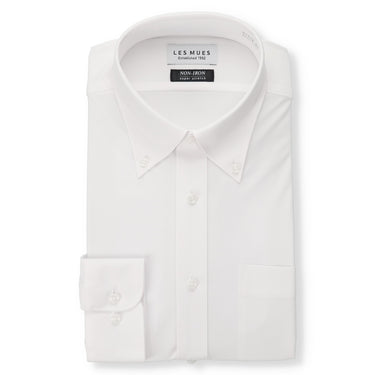 Non-iron Super Stretch Button-down Shirt - White_01