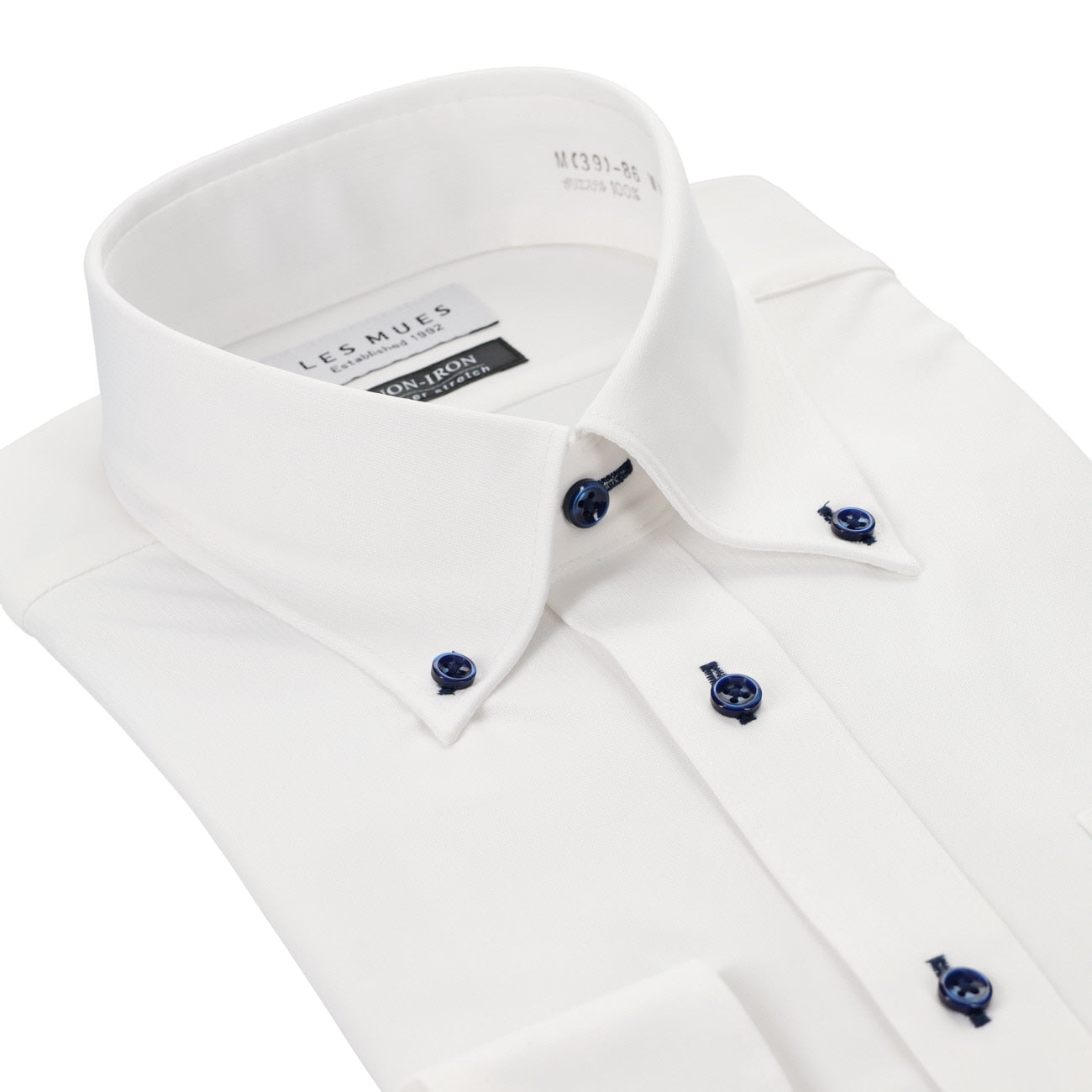 Non-iron Super Stretch Button-down Shirt - White_03