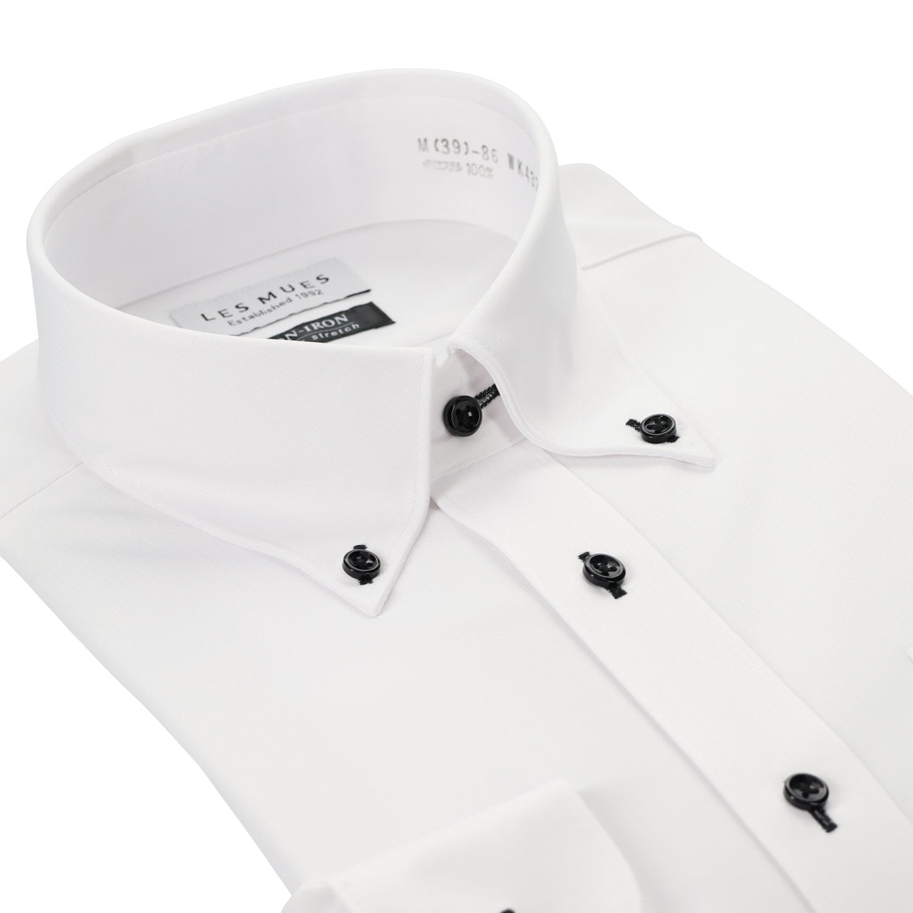 Non-iron Super Stretch Button-down Shirt - White_03