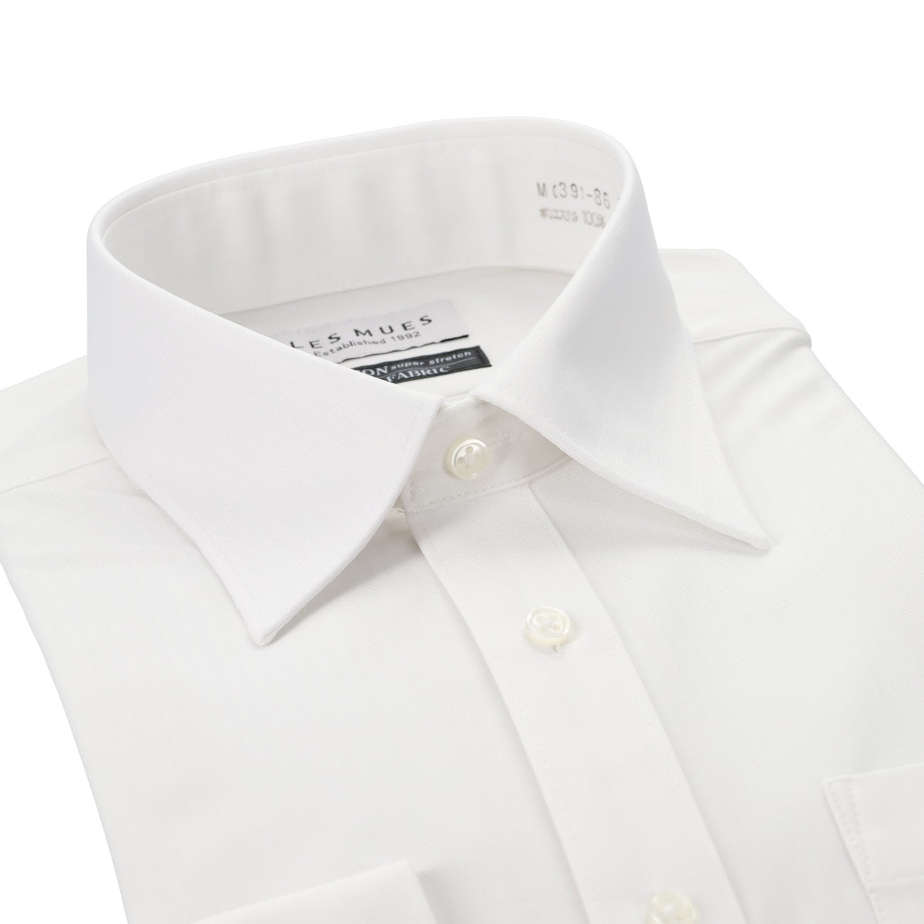 Japanese Fabric Non-iron Point Collar Shirt - White_03