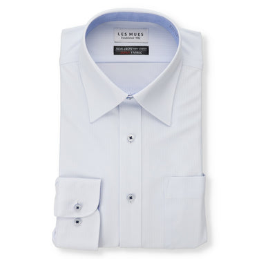 Japanese Fabric Non-iron Point Collar Shirt - Blue_01