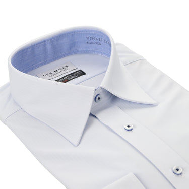 Japanese Fabric Non-iron Point Collar Shirt - Blue_03