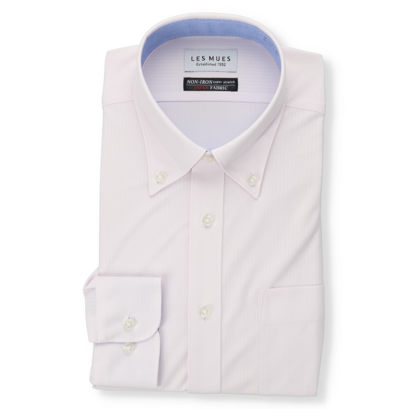 Japanese Fabric Non-iron Two-button Collar Shirt - Pink_01