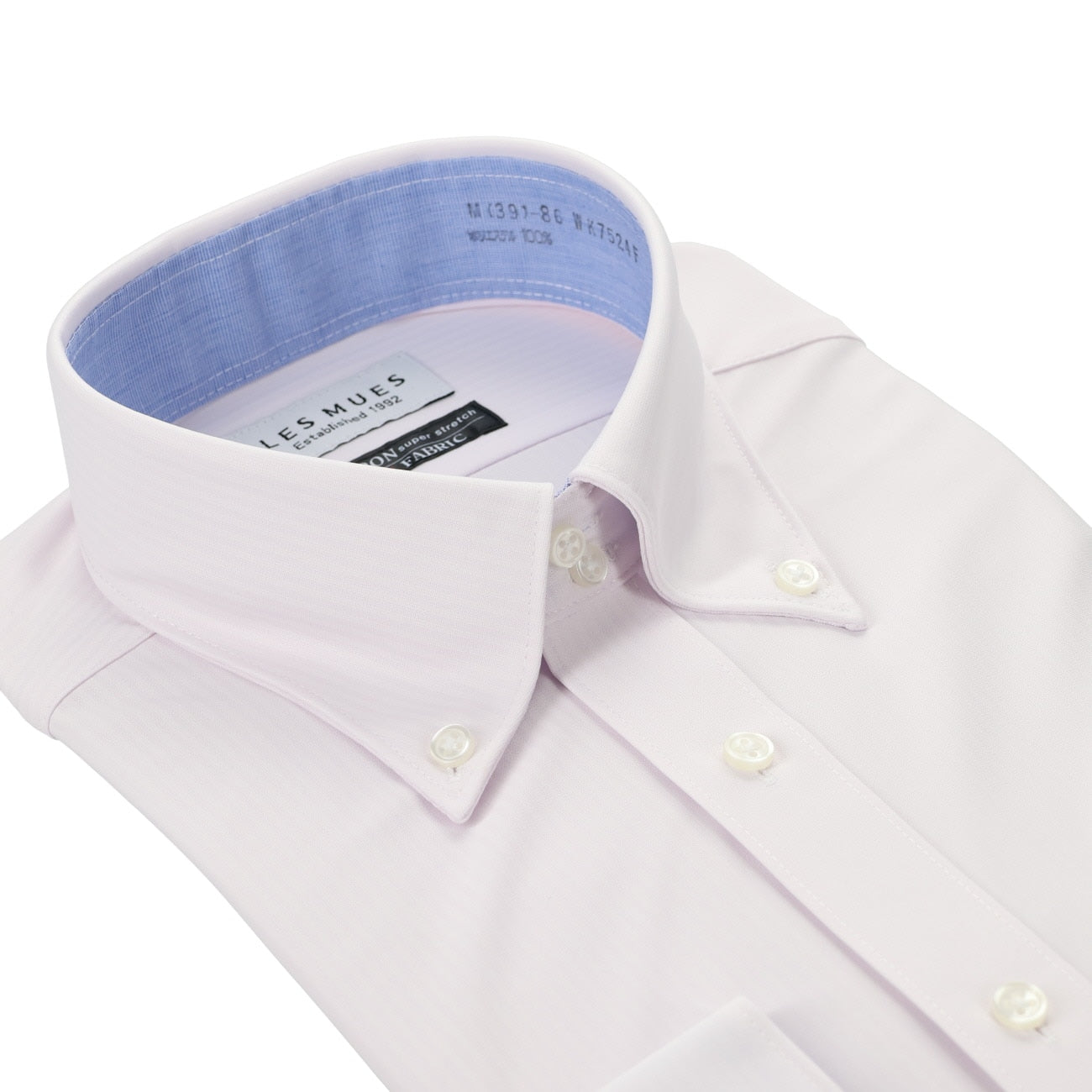 Japanese Fabric Non-iron Two-button Collar Shirt - Pink_03